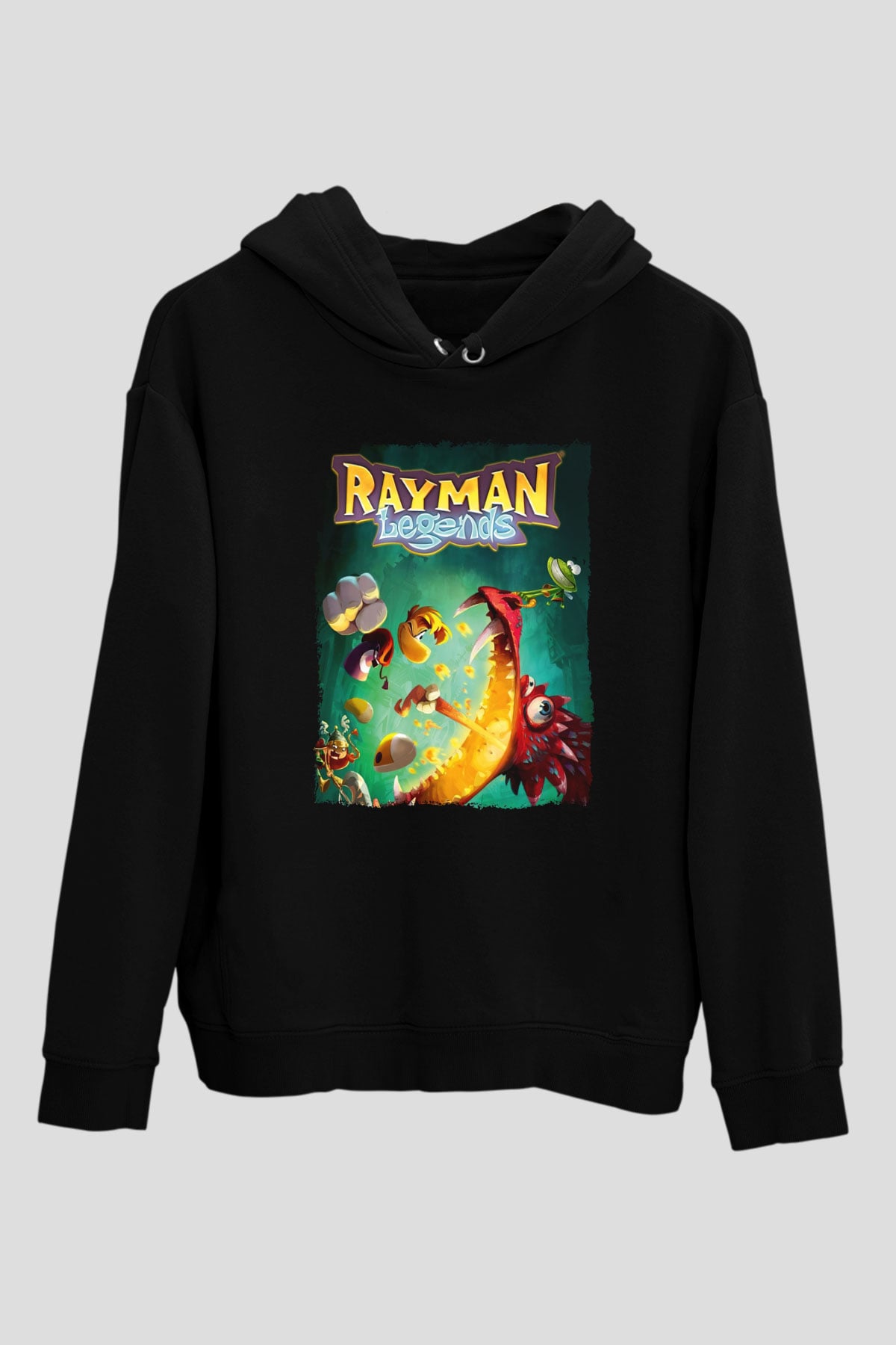 Rayman Siyah Unisex Hoodie