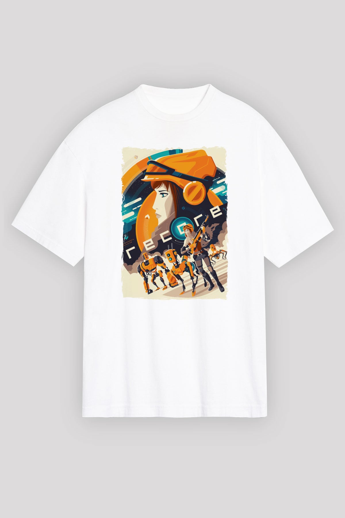 ReCore Beyaz Oversize Tişört Oversize T-shirt