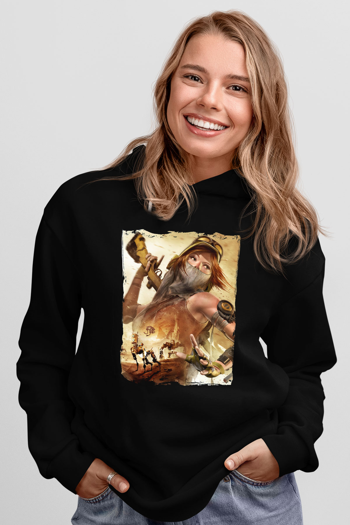 ReCore Siyah Unisex Hoodie