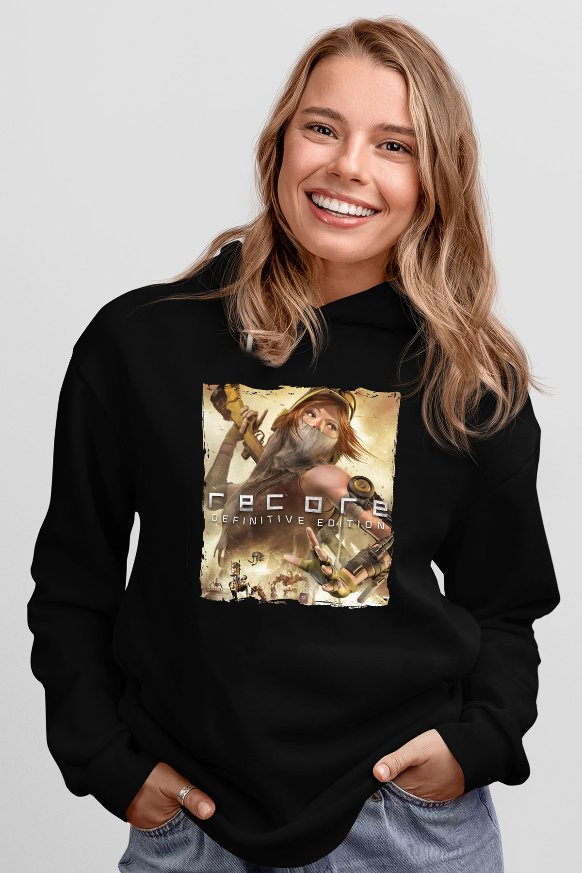 ReCore Siyah Unisex Hoodie