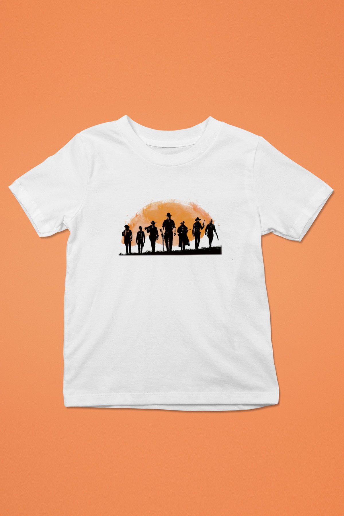 Red Dead Redemption Baskılı Beyaz Unisex Çocuk Tişört