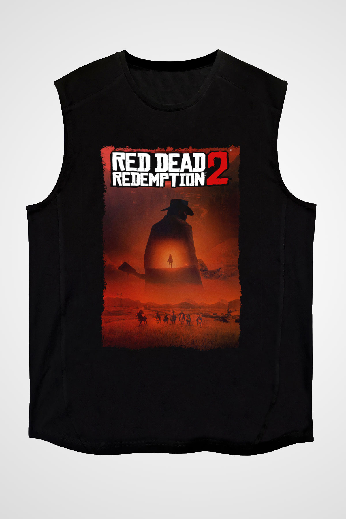 Red Dead Redemption Siyah Unisex Kolsuz Tişört
