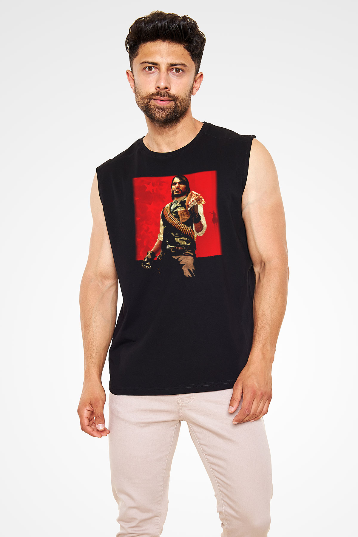 Red Dead Redemption Siyah Unisex Kolsuz Tişört