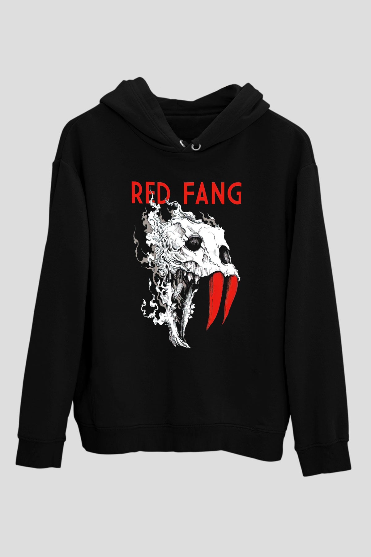 Red Fang Siyah Unisex Kapüşonlu Sweatshirt