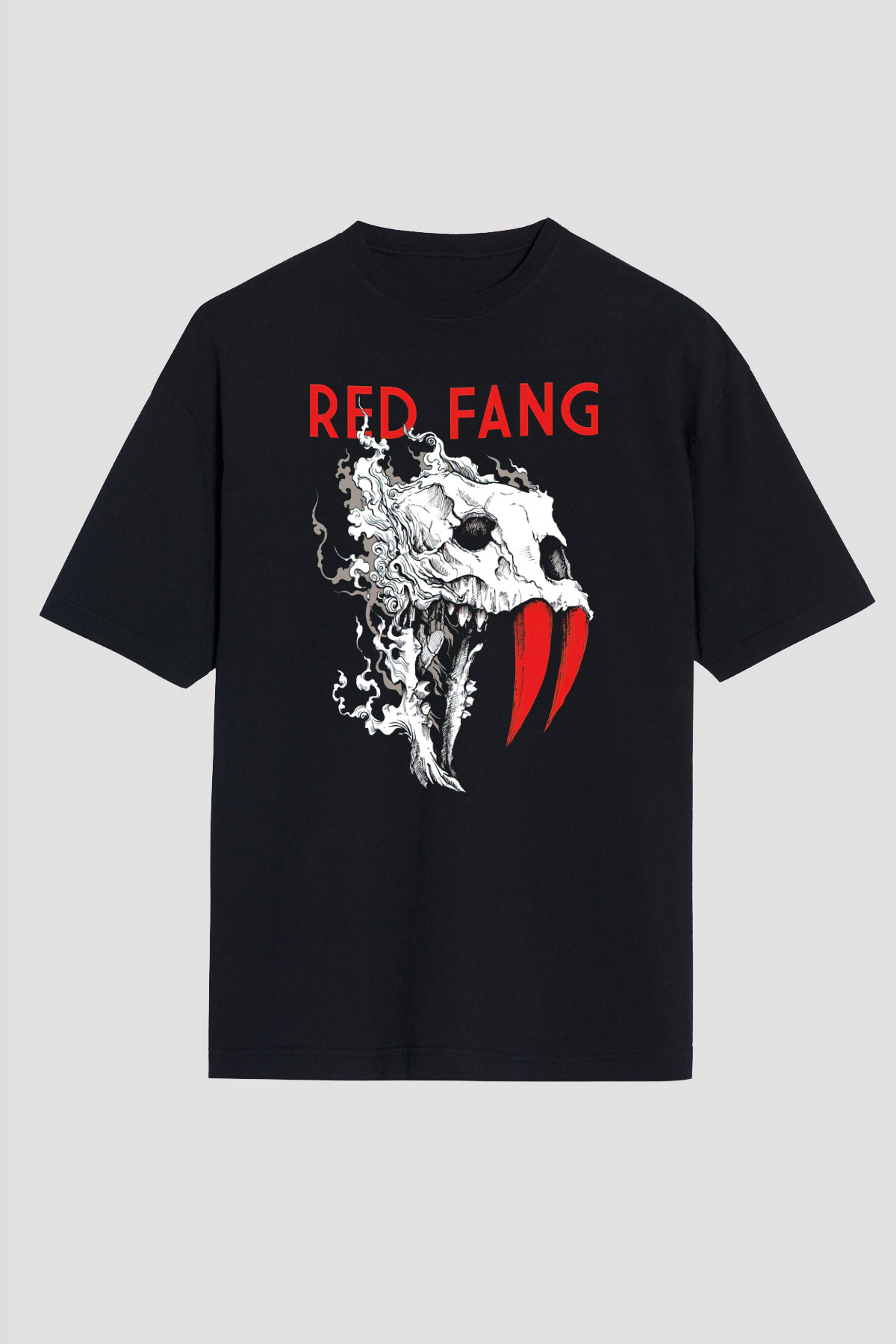 Red Fang Siyah Oversize Tişört Oversize T-shirt - TişörtFabrikası
