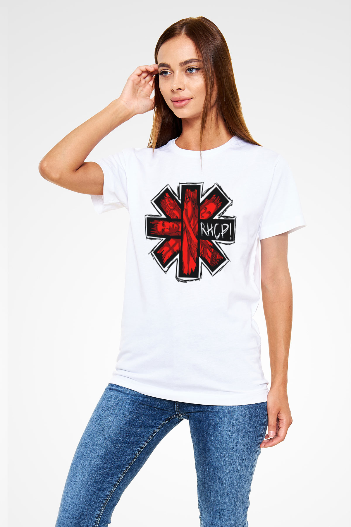Red Hot Chili Peppers Beyaz Unisex Tişört T-Shirt - TişörtFabrikası