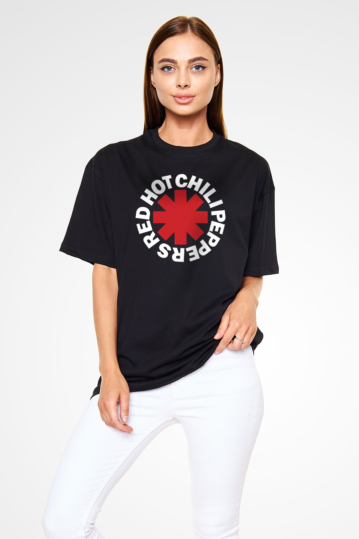 Red Hot Chili Peppers Siyah Unisex Oversize Tişört T-Shirt