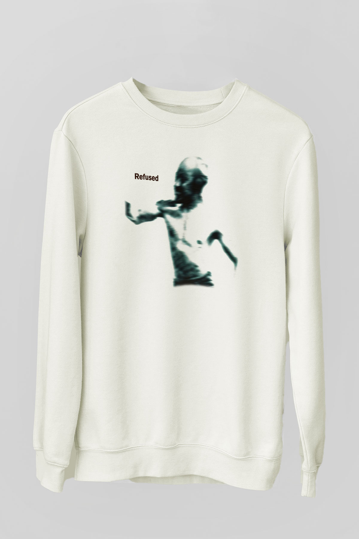Refused Beyaz Unisex Sweatshirt