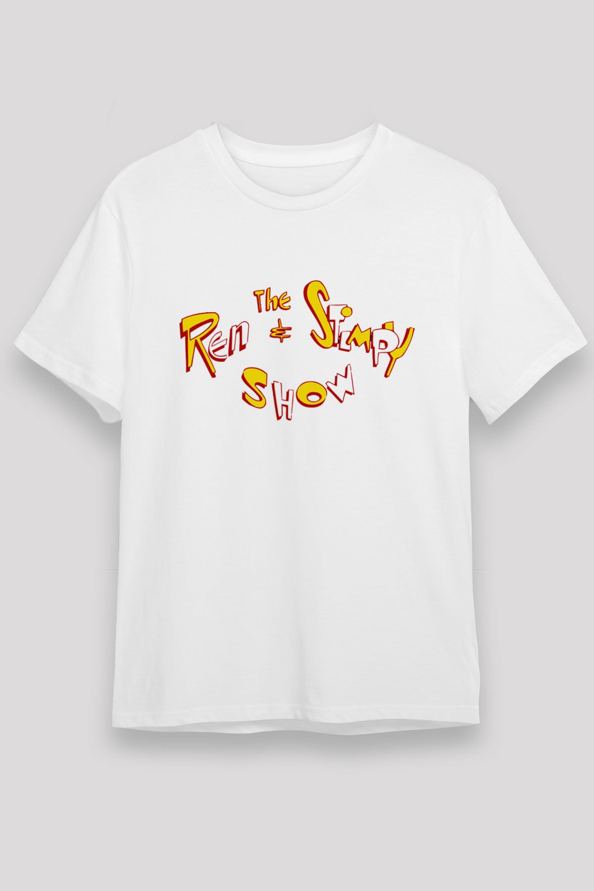 Ren and Stimpy Show Beyaz Unisex Tişört T-Shirt