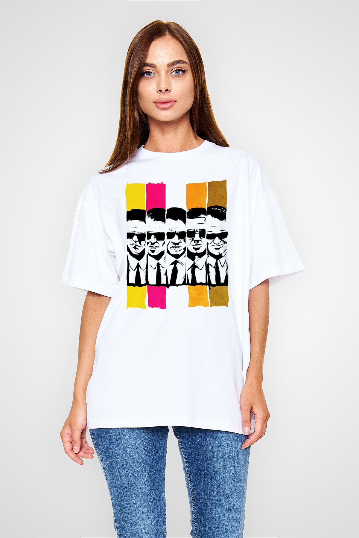 Reservoir Dogs Beyaz Oversize Tişört Oversize T-shirt