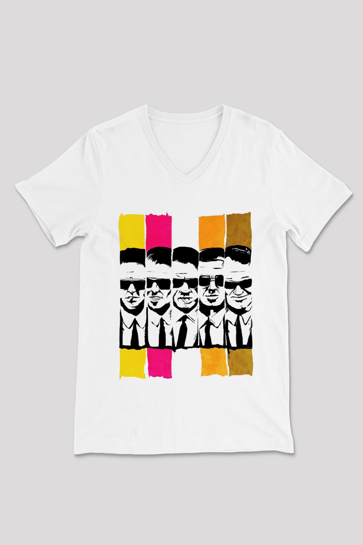 Reservoir Dogs Beyaz Unisex V Yaka Tişört
