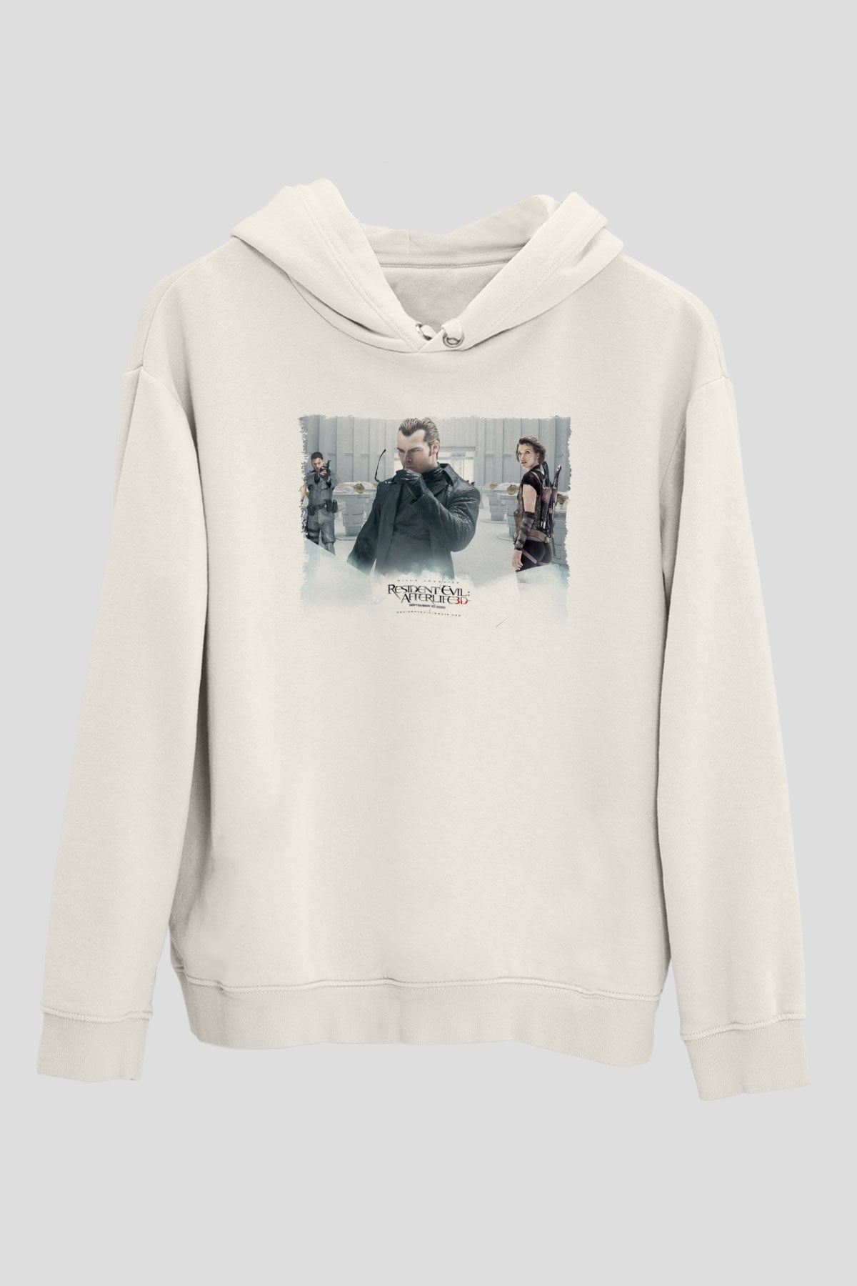 Resident Evil Beyaz Unisex Hoodie