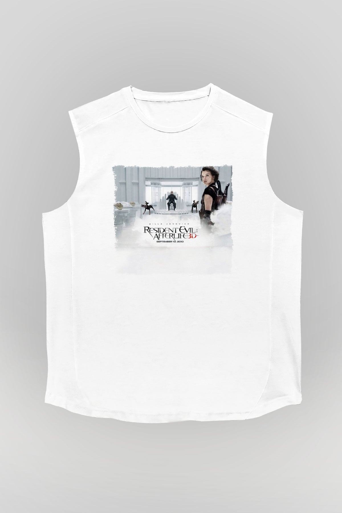 Resident Evil Beyaz Unisex Kolsuz Tişört