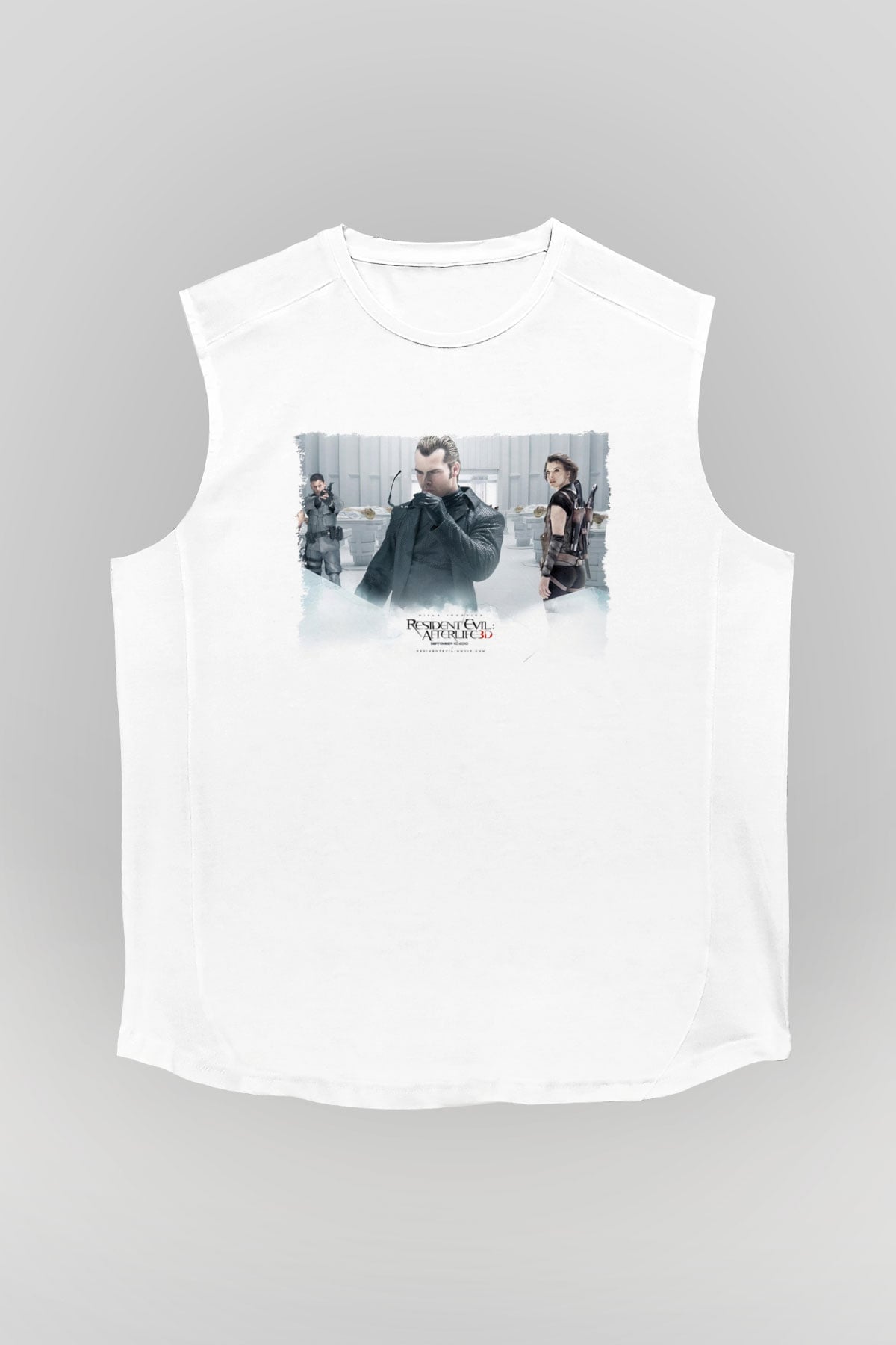 Resident Evil Beyaz Unisex Kolsuz Tişört