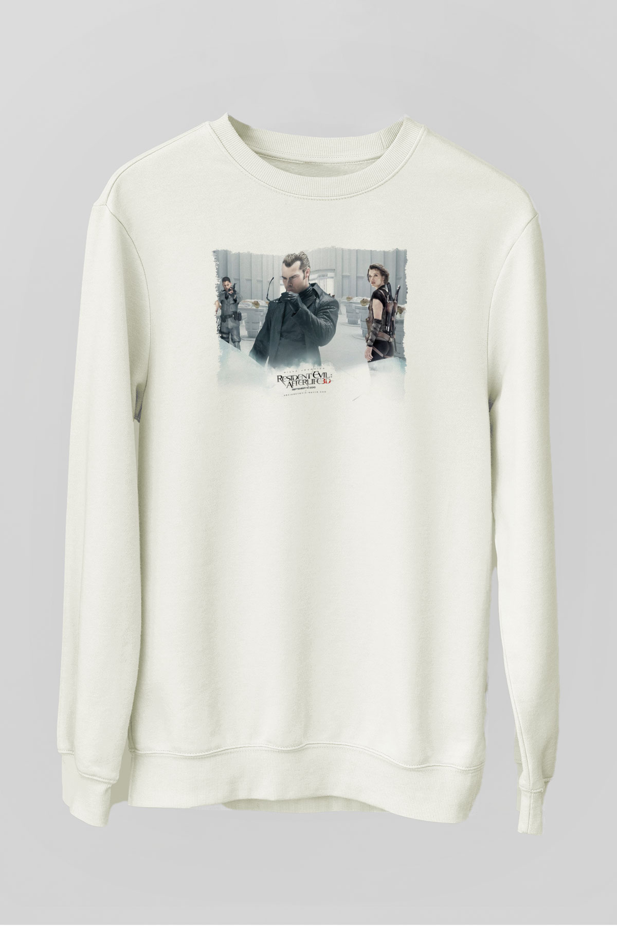 Resident Evil Beyaz Unisex Sweatshirt