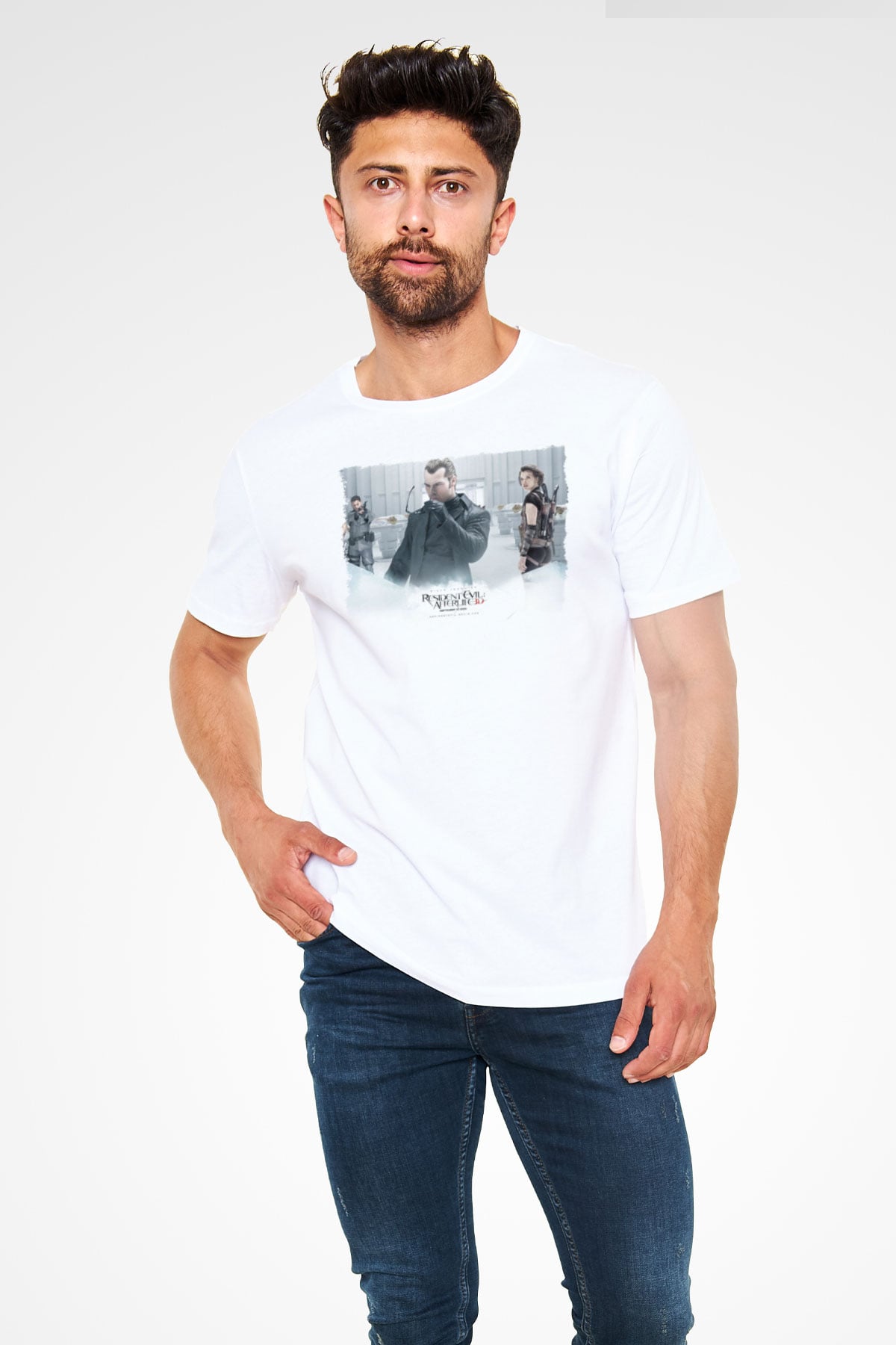 Resident Evil Beyaz Unisex Tişört T-Shirt