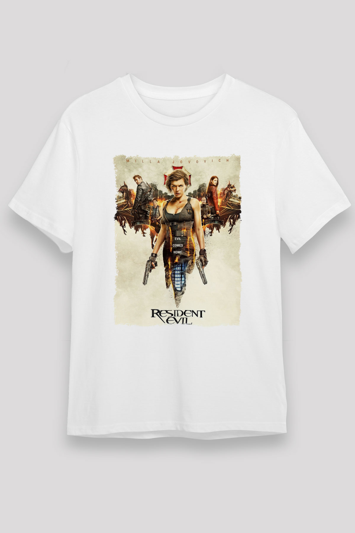 Resident Evil Beyaz Unisex Tişört T-Shirt