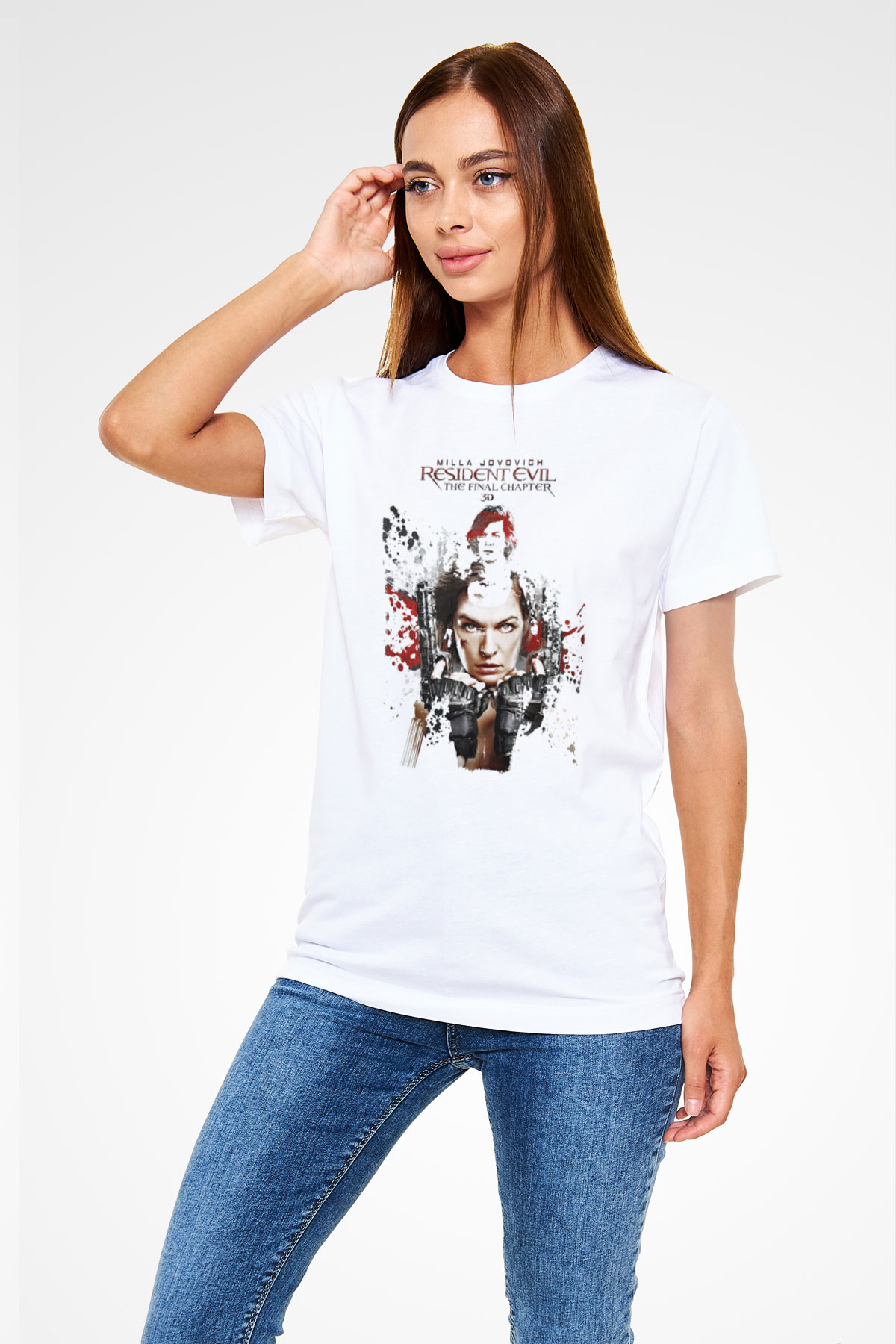 Resident Evil Beyaz Unisex Tişört T-Shirt