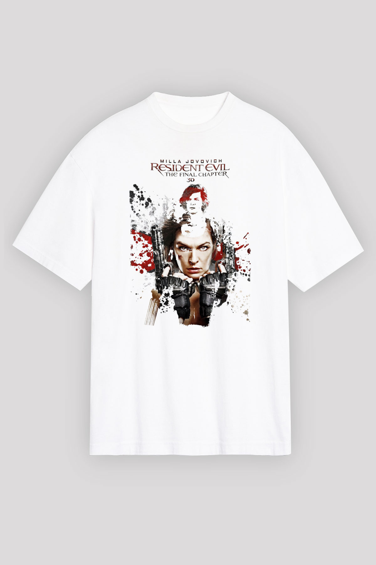 Resident Evil Beyaz Oversize Tişört Oversize T-shirt