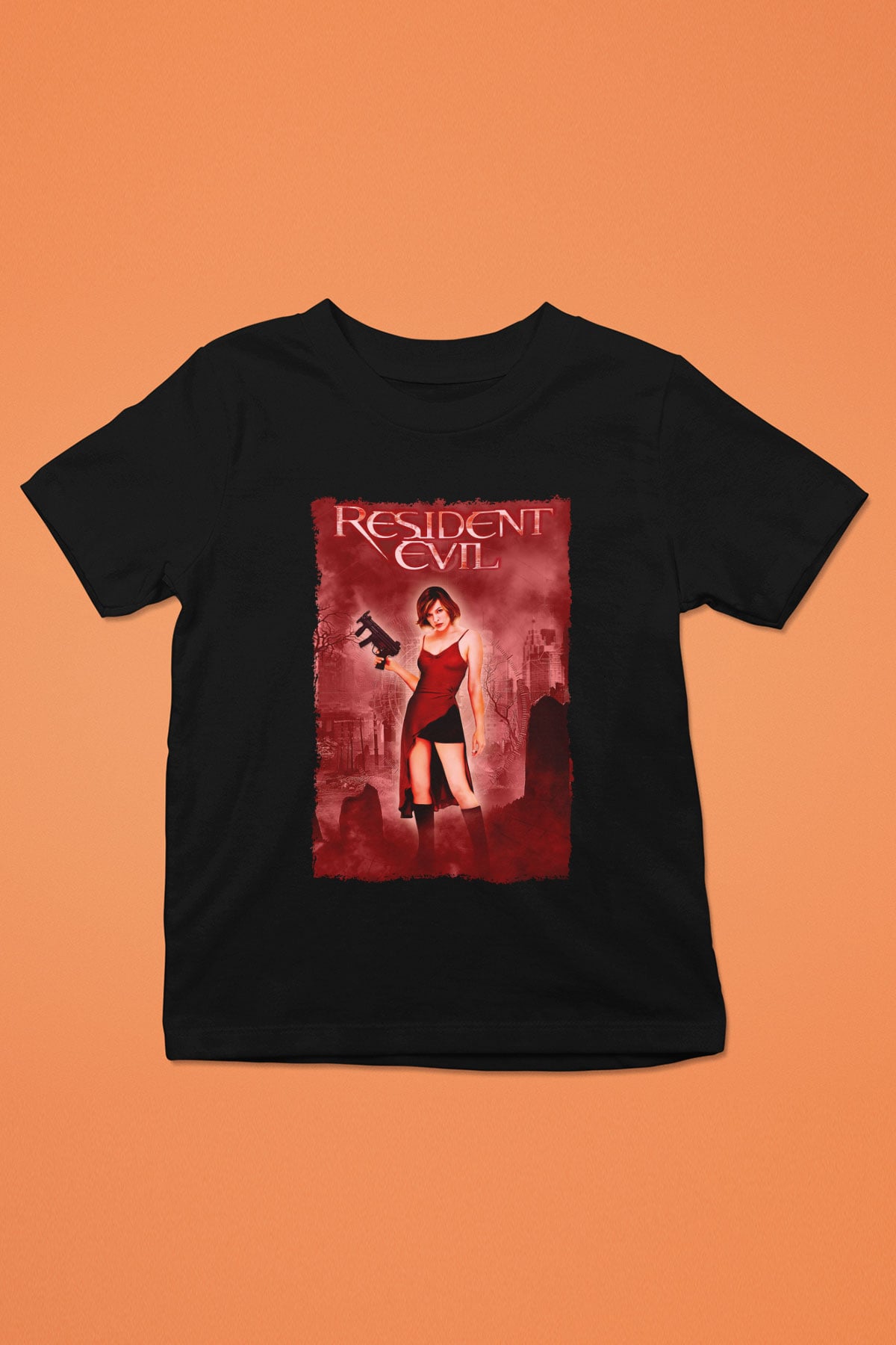 Resident Evil Siyah Unisex Çocuk Tişört
