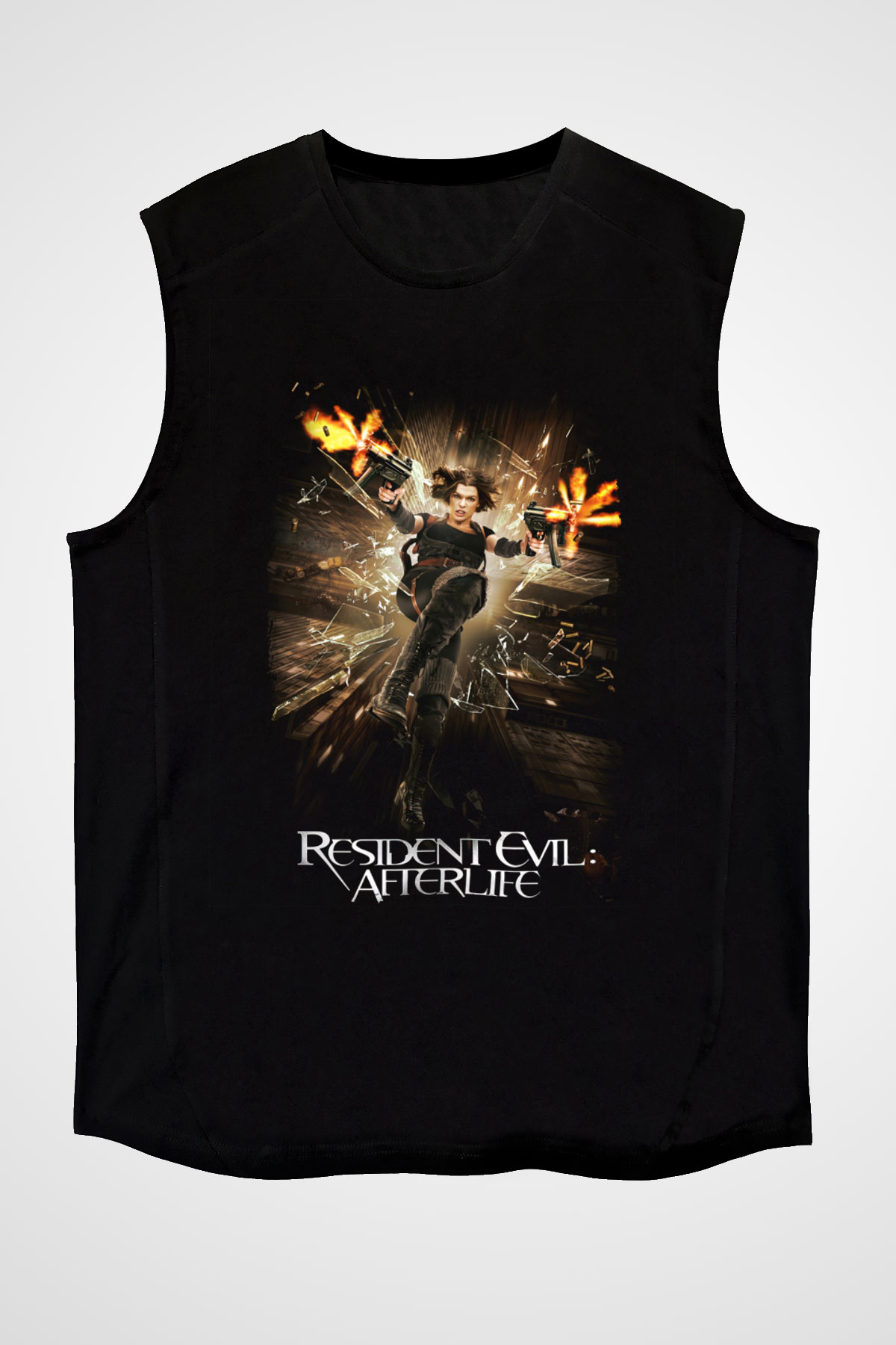 Resident Evil Siyah Unisex Kolsuz Tişört