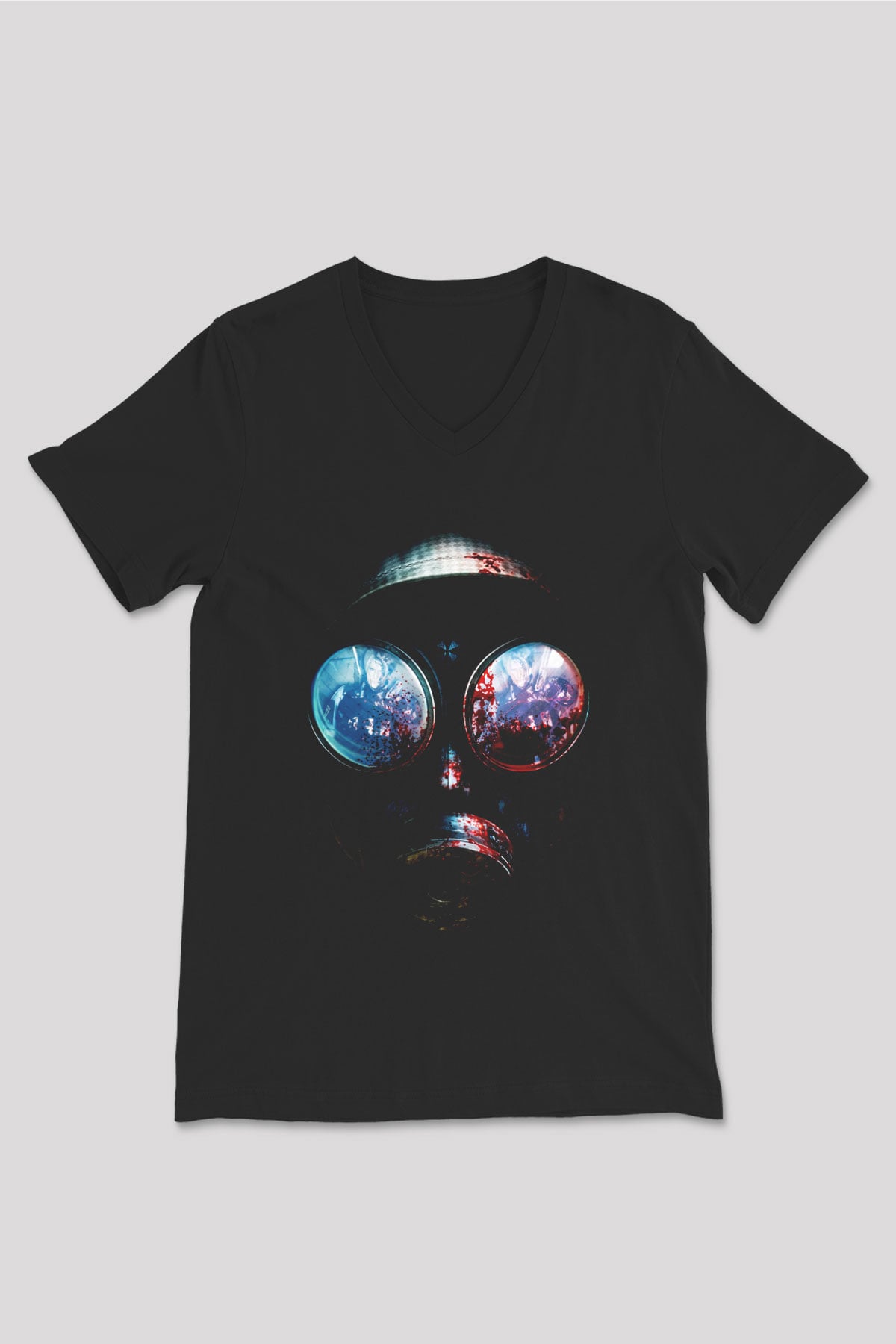 Resident Evil Siyah Unisex V Yaka Tişört T-Shirt
