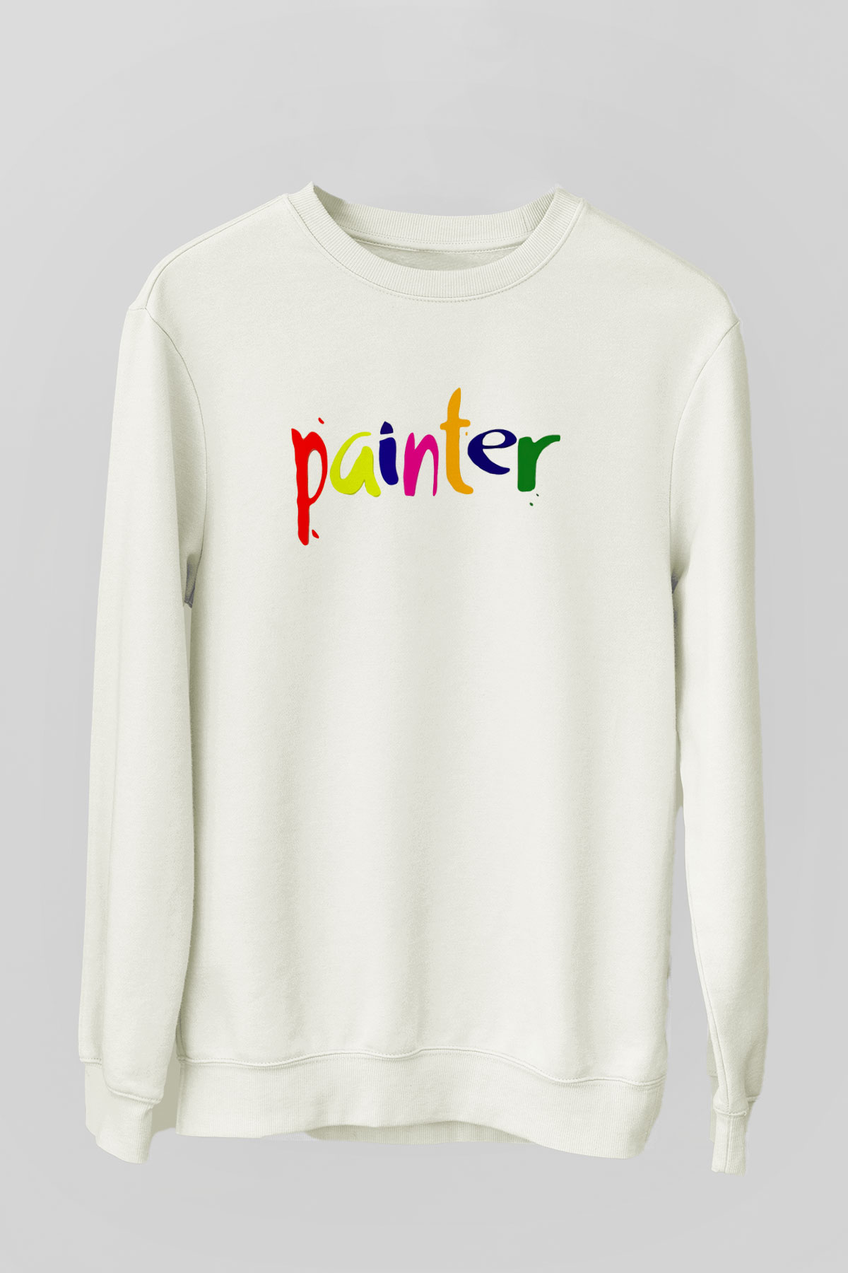 Ressam Beyaz Unisex Sweatshirt