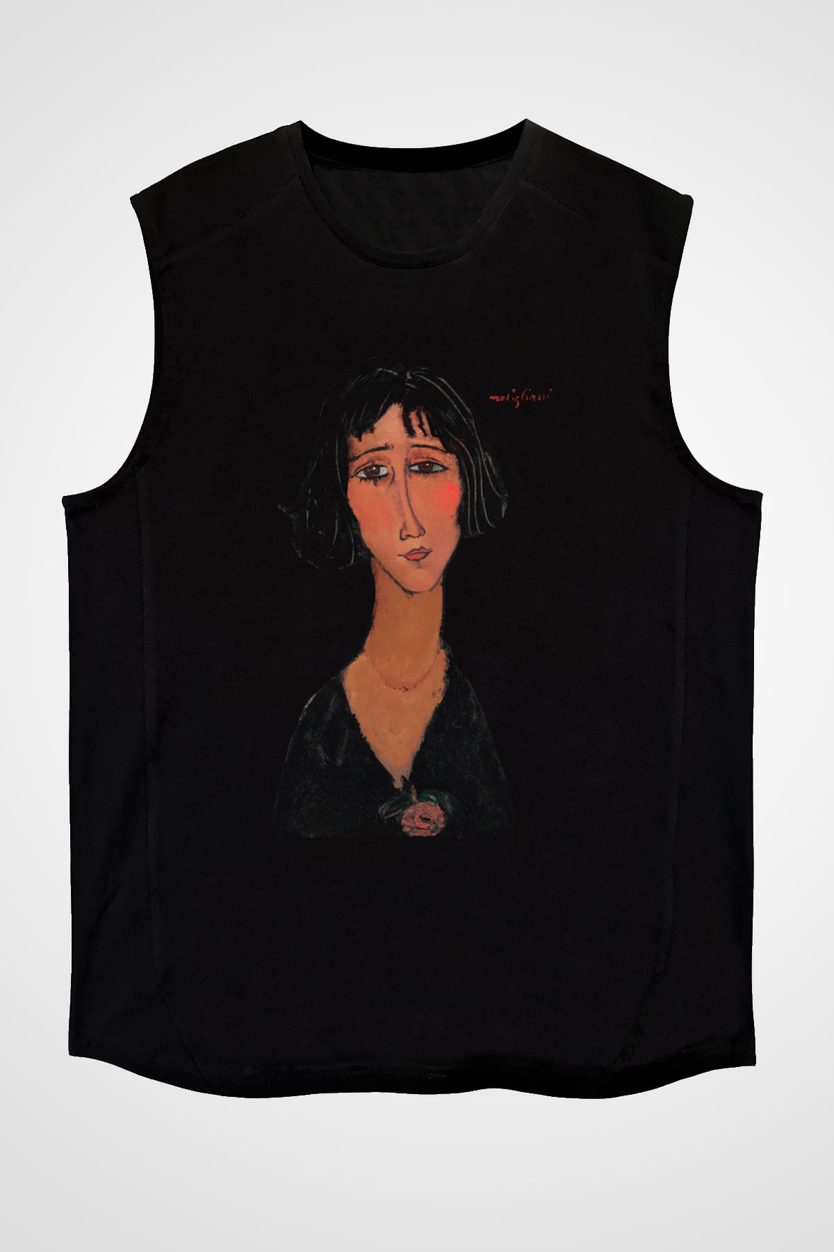 Ressam Siyah Unisex Kolsuz Tişört