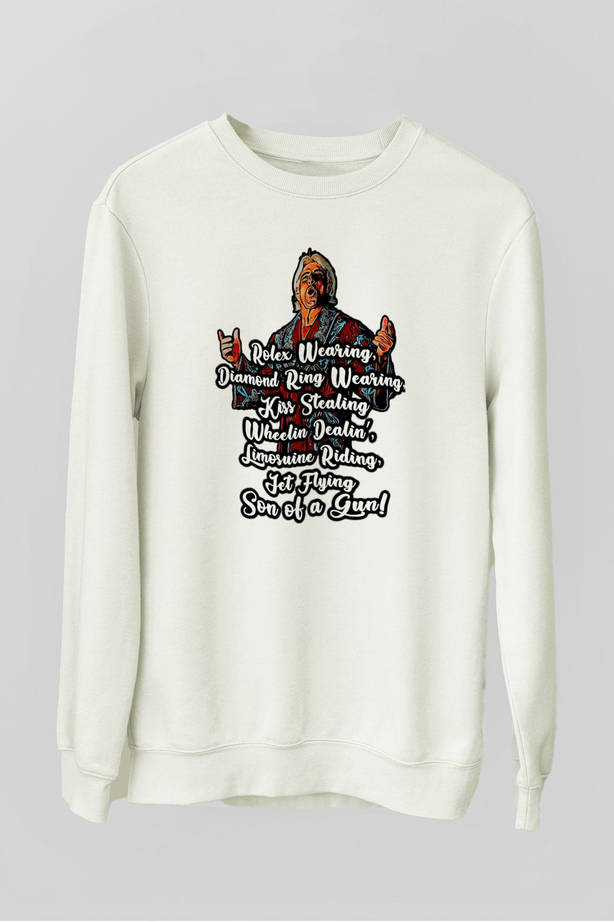 Ric Flair Beyaz Unisex  Sweatshirt
