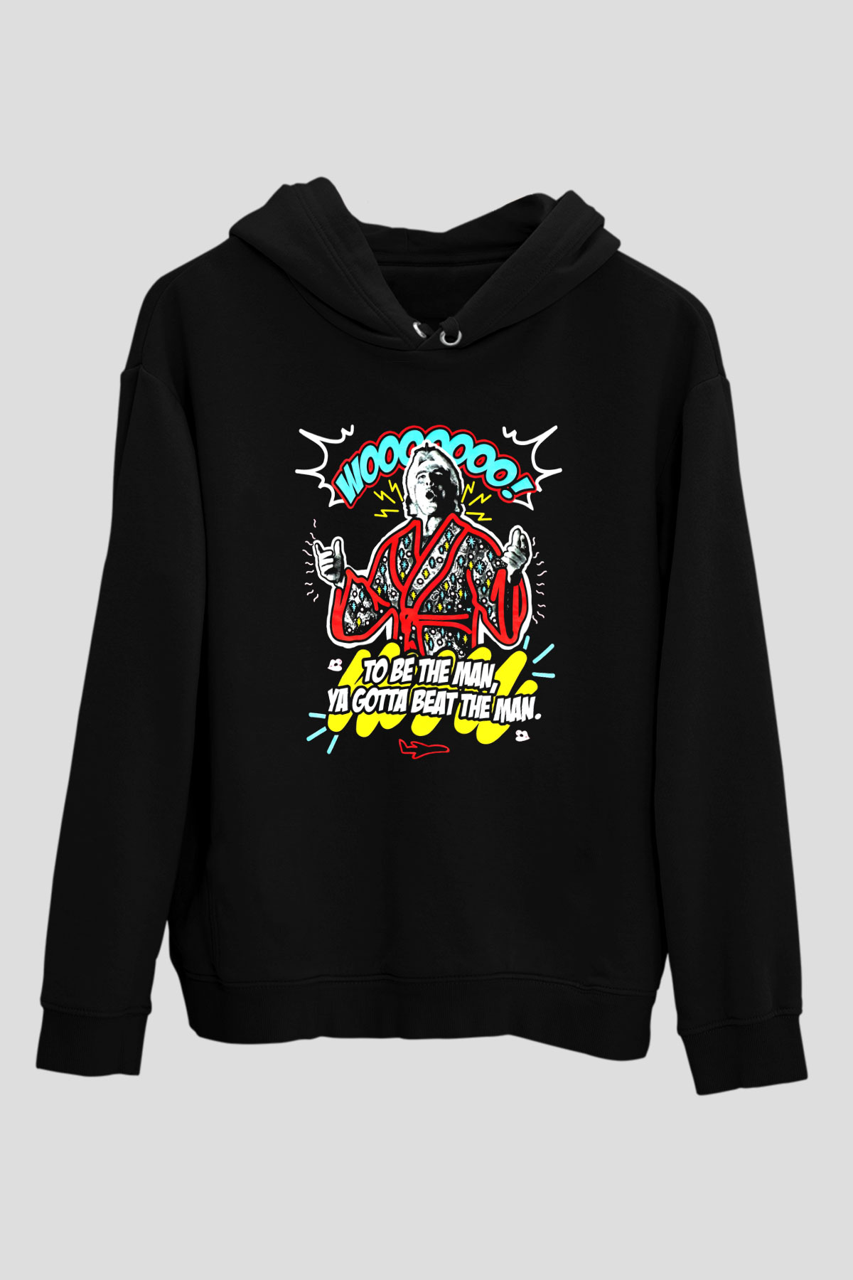 Ric Flair Siyah Unisex Kapüşonlu Sweatshirt