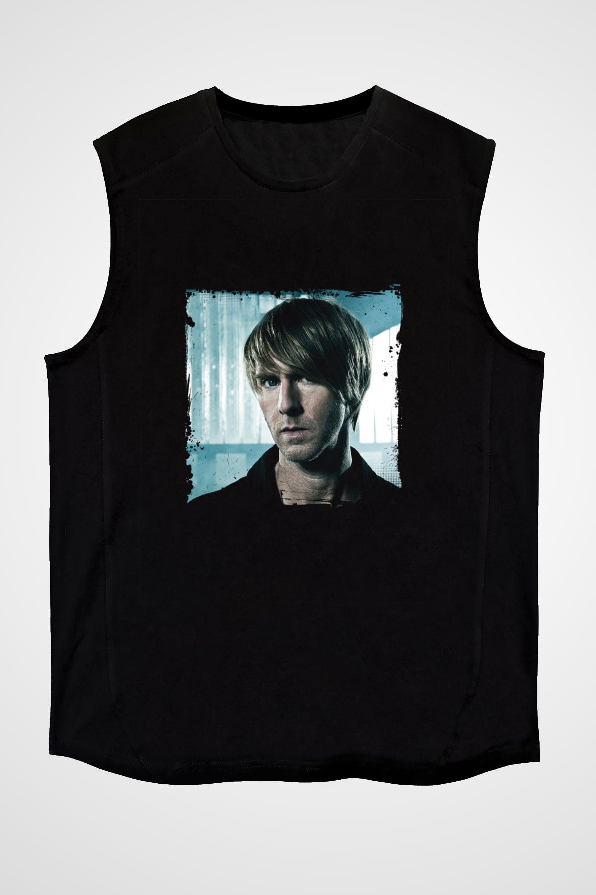 Richie Hawtin Baskılı Unisex Siyah Kolsuz Tişört