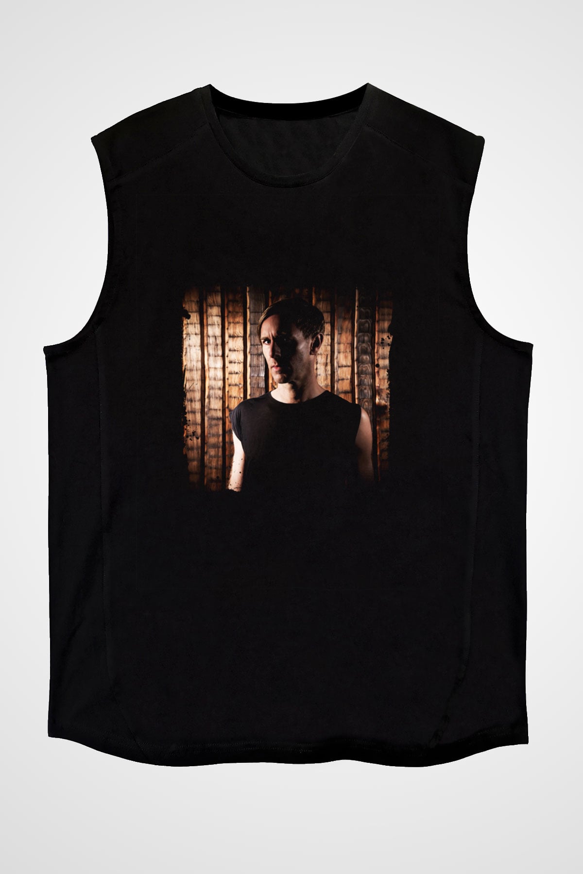 Richie Hawtin Baskılı Unisex Siyah Kolsuz Tişört