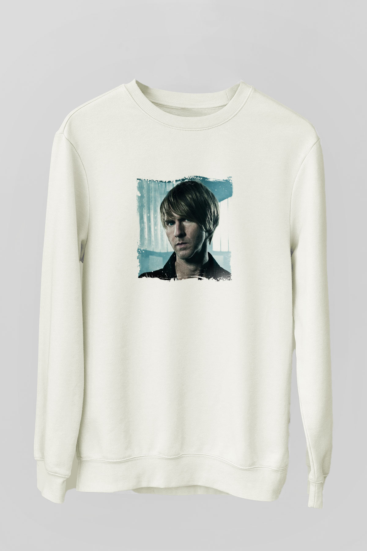 Richie HawtinBaskılı Beyaz Sweatshirt
