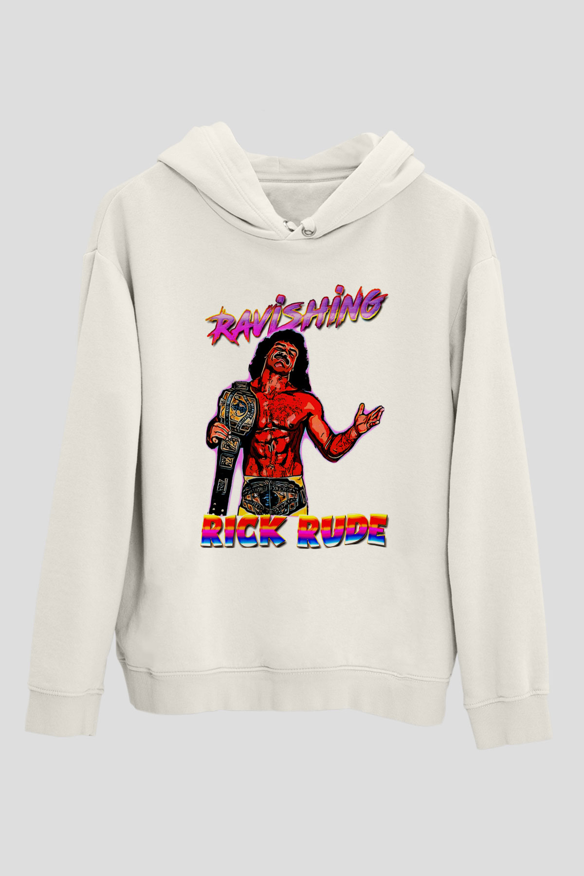 Rick Rude Beyaz Unisex Hoodie