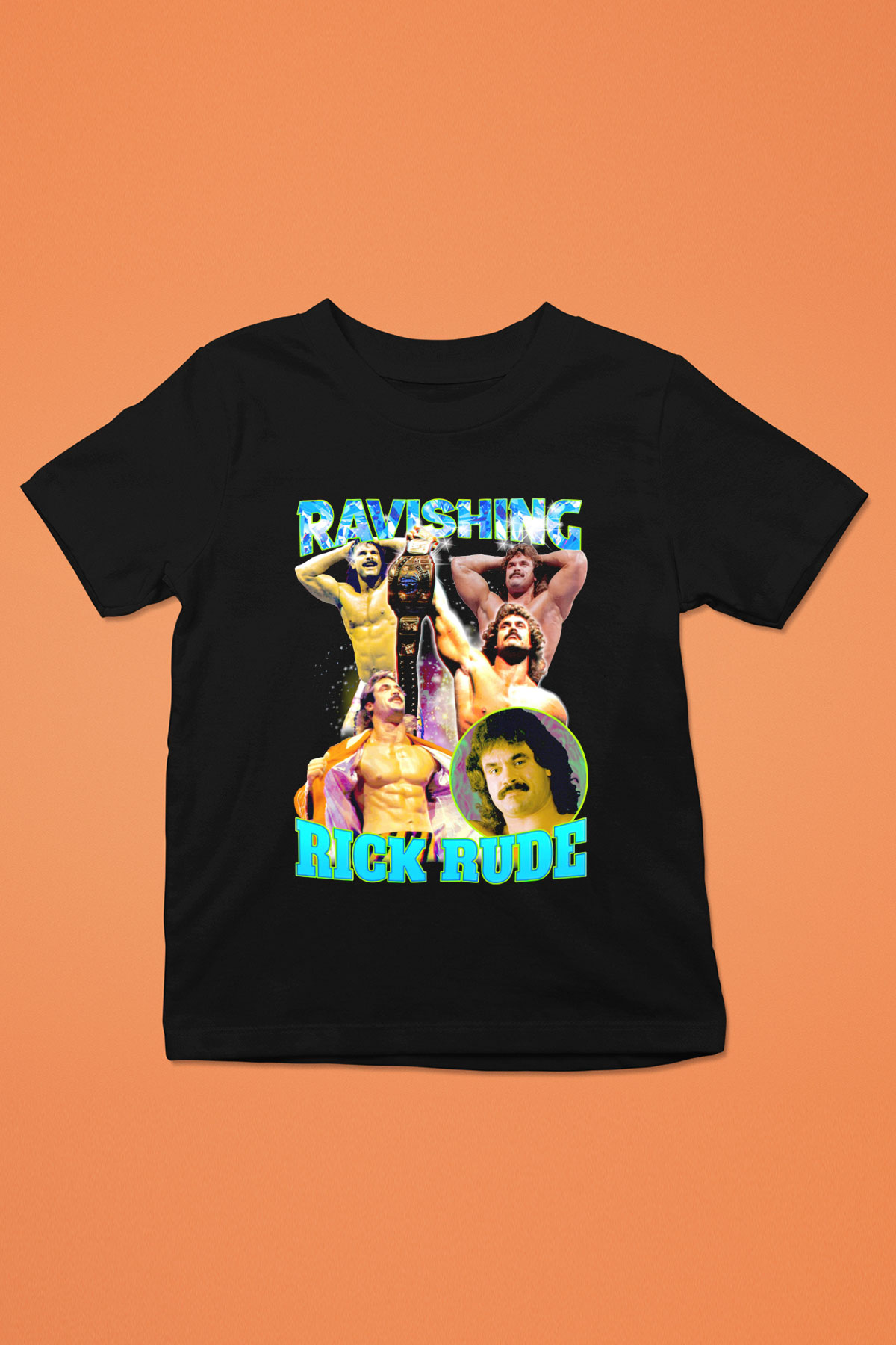 Rick Rude Siyah Unisex  Çocuk Tişört