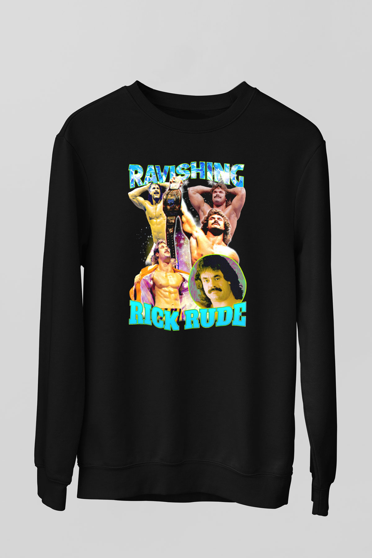 Rick Rude Siyah Unisex  Sweatshirt