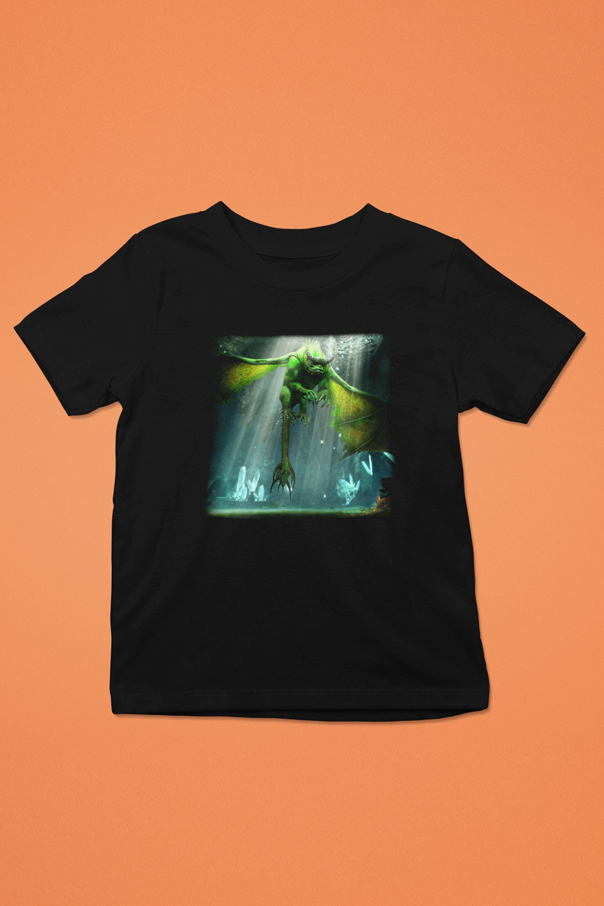Rift Baskılı Siyah Unisex Çocuk Tişört