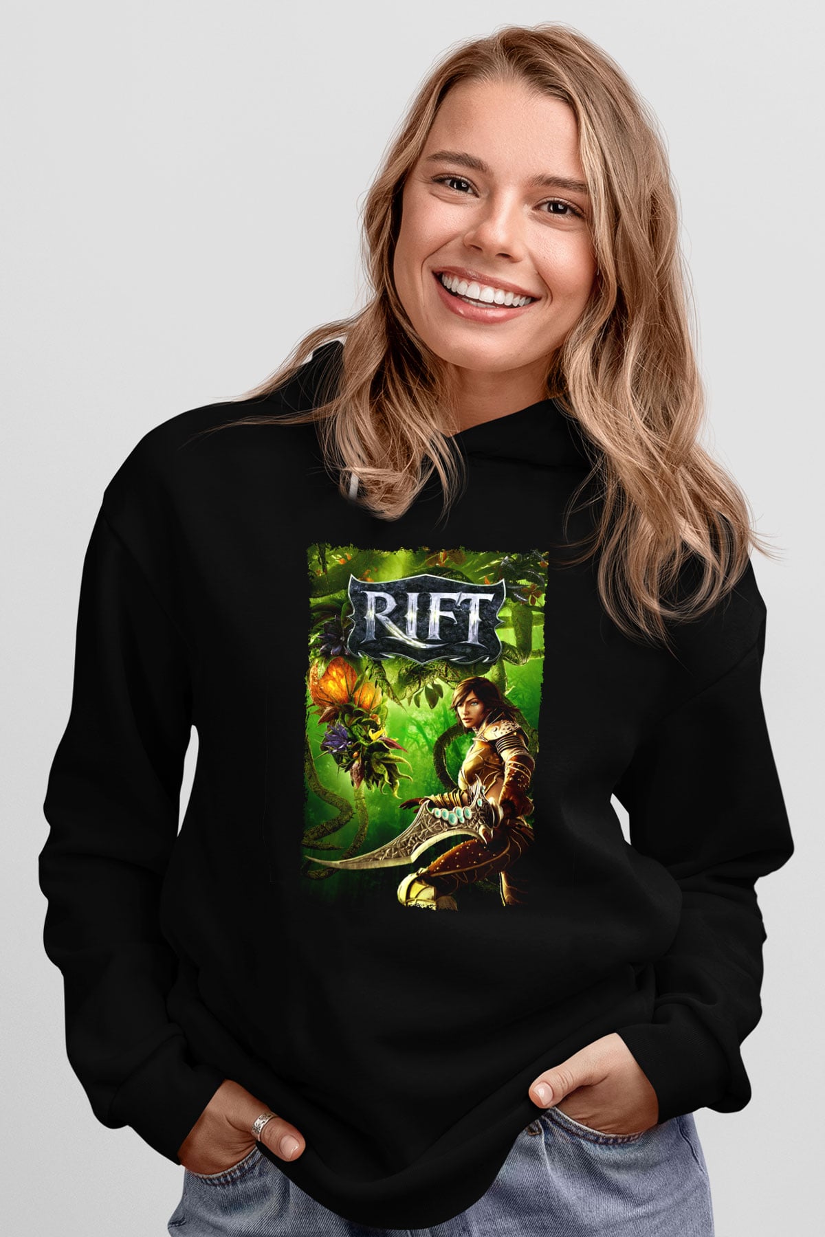 Rift Siyah Unisex Hoodie