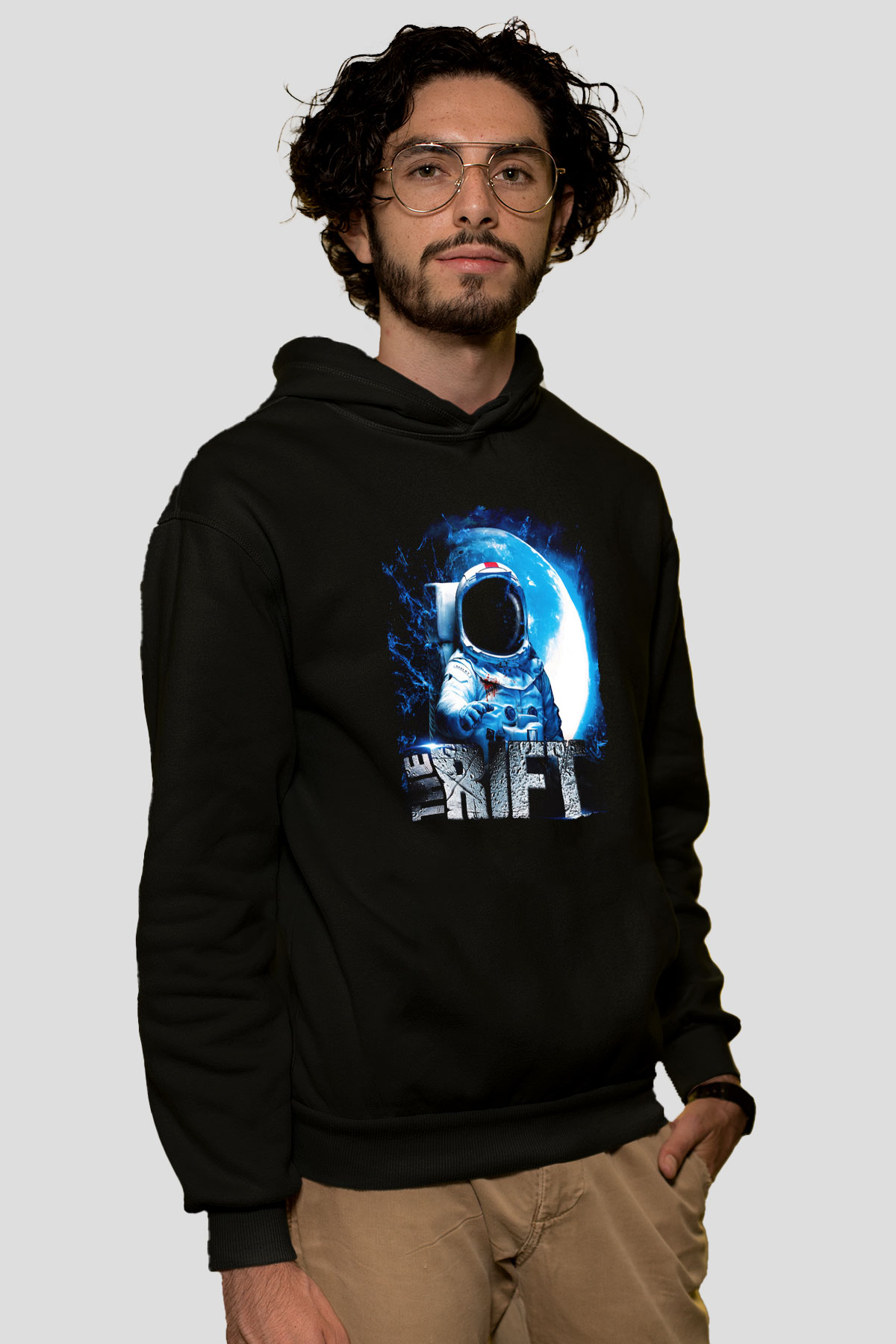 Rift Siyah Unisex Hoodie
