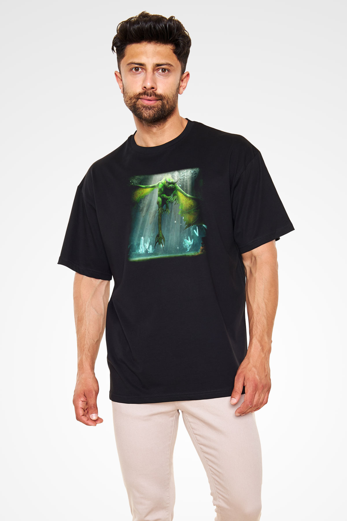 Rift Siyah Unisex Oversize Tişört T-Shirt