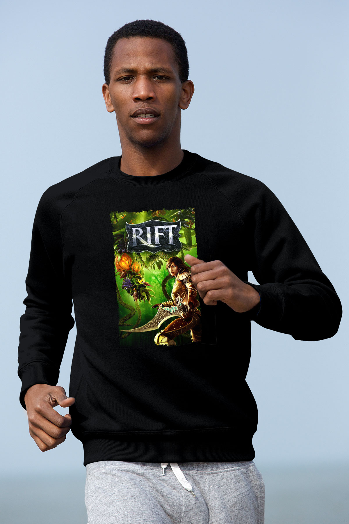 Rift Siyah Unisex Sweatshirt