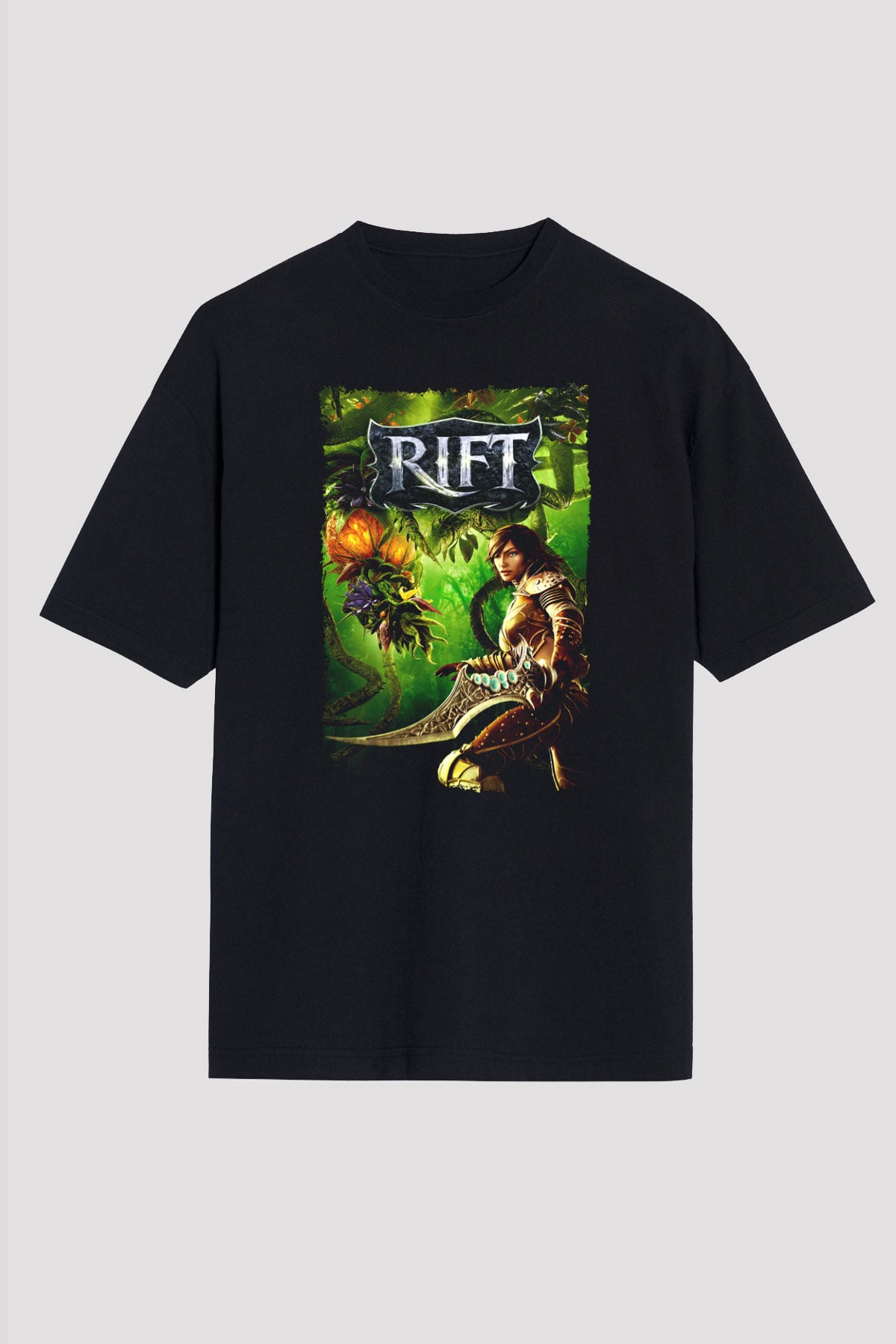 Rift Siyah Oversize Tişört Oversize T-shirt