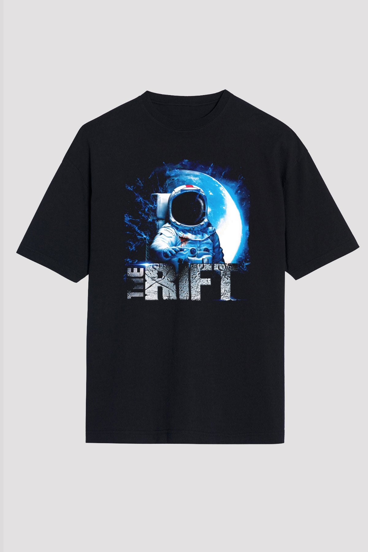 Rift Siyah Oversize Tişört Oversize T-shirt