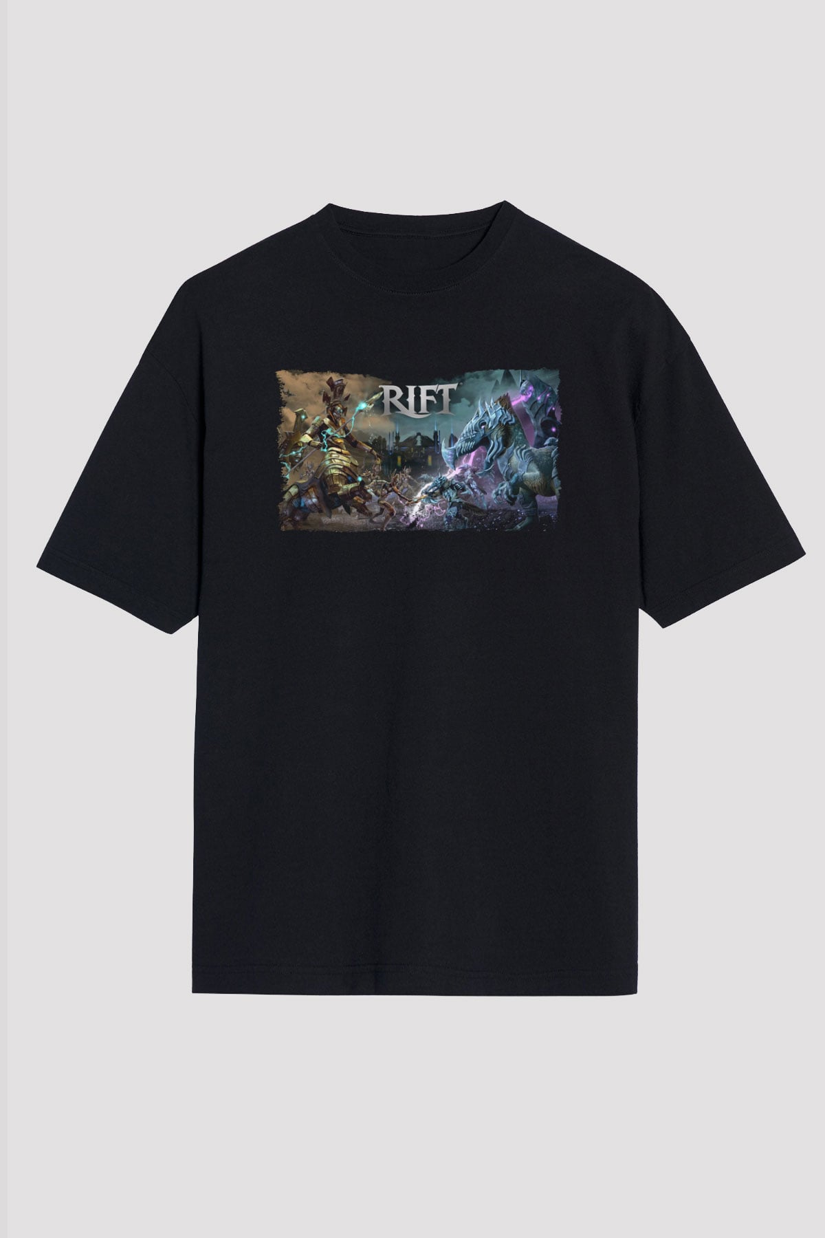Rift Siyah Oversize Tişört Oversize T-shirt
