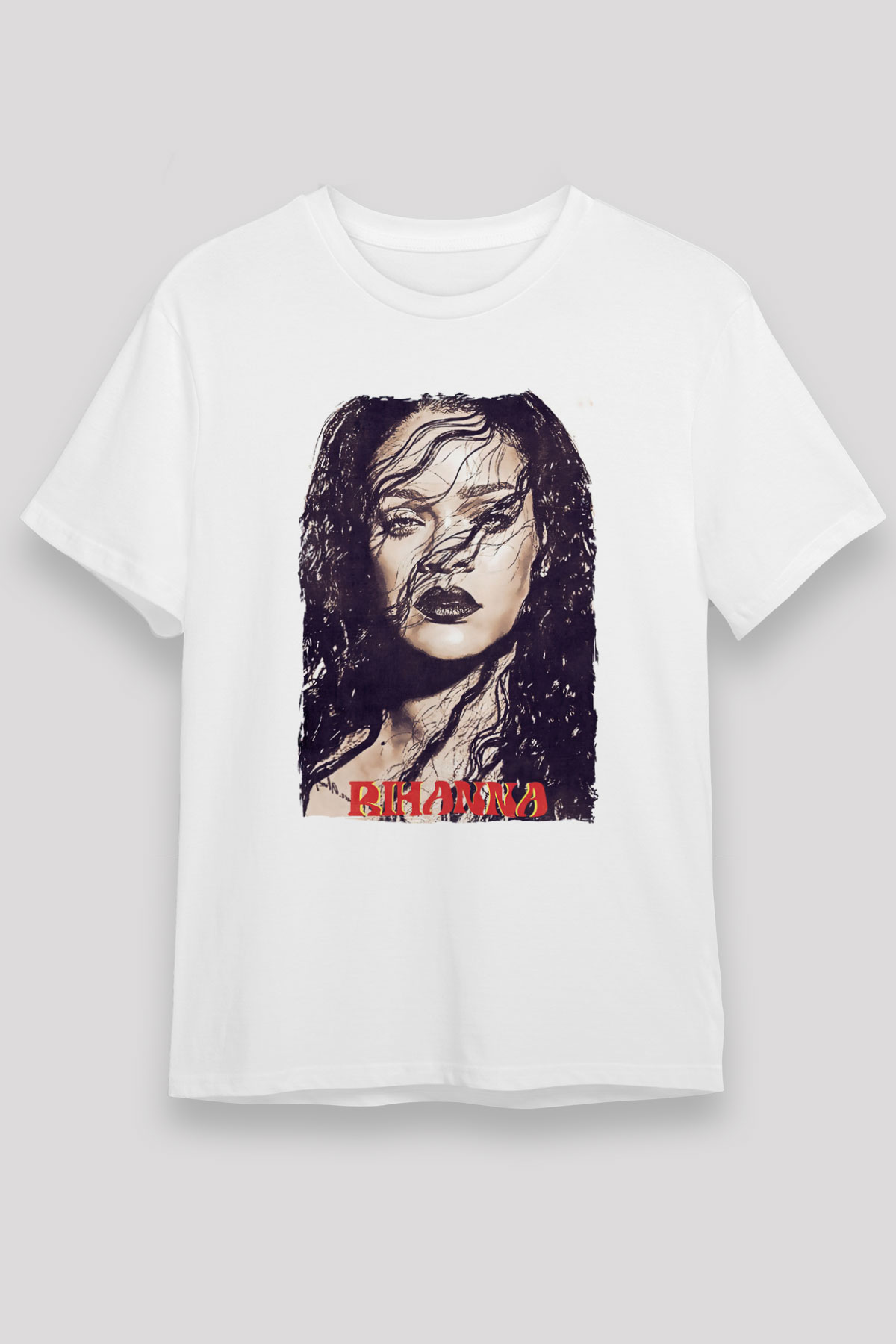 Rihanna Beyaz Unisex Tişört T-Shirt - TişörtFabrikası