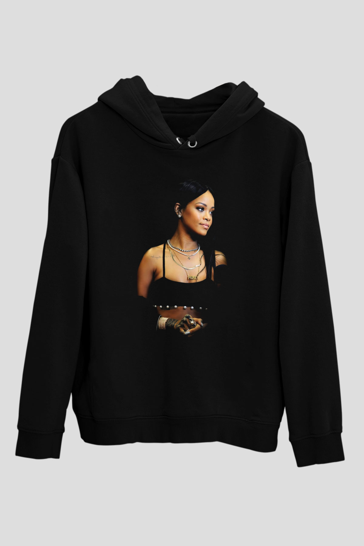 Rihanna Siyah Unisex Hoodie