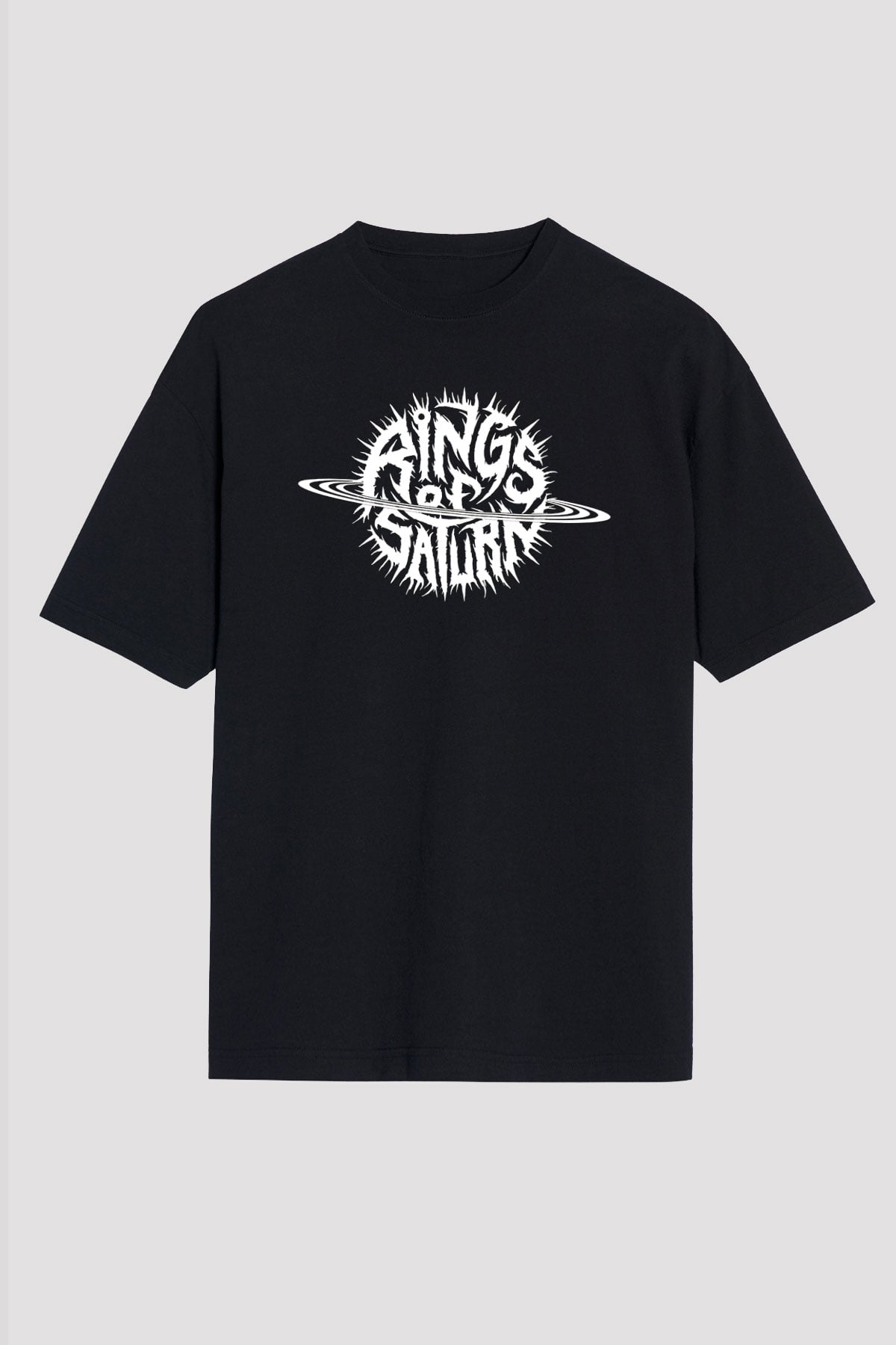 Rings of Saturn Siyah Unisex Oversize Tişört T-Shirt