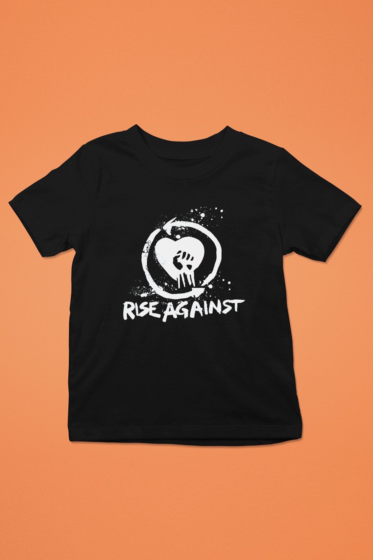 Rise Against Baskılı Siyah Unisex Çocuk Tişört