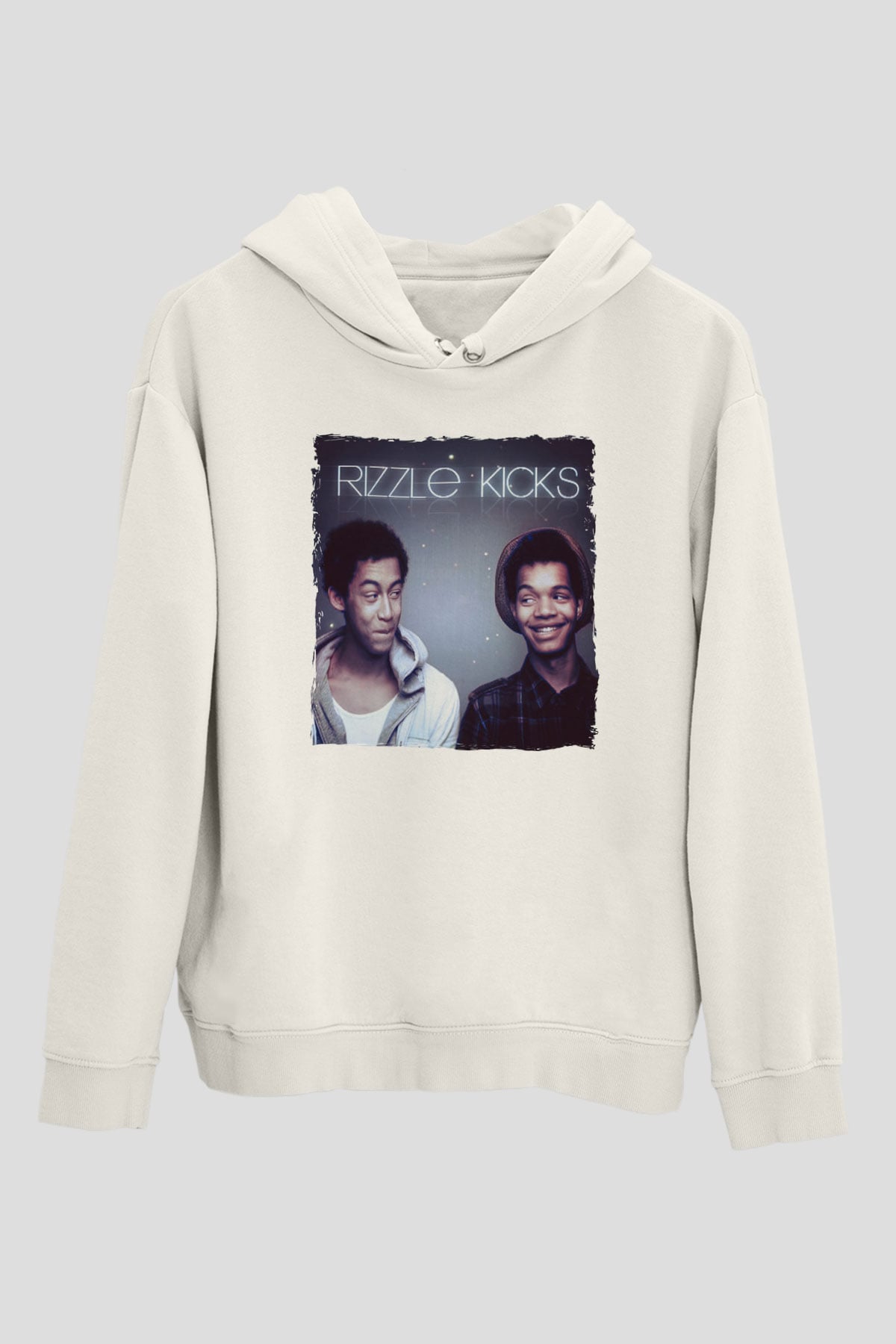 Rizzle Kicks Beyaz Unisex Kapüşonlu Sweatshirt