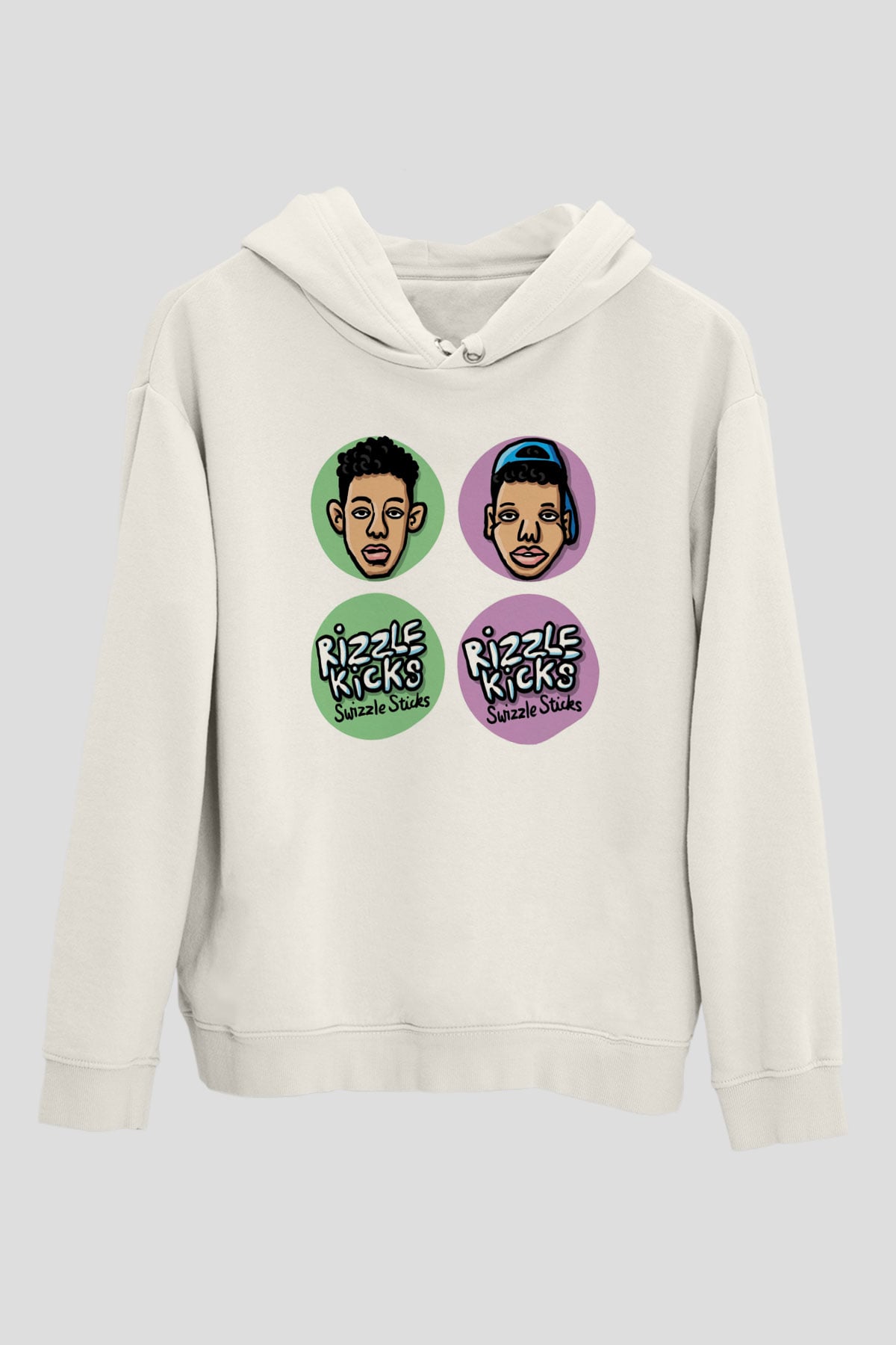 Rizzle Kicks Beyaz Unisex Kapüşonlu Sweatshirt